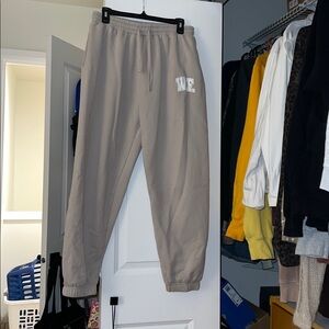 White fox tan sweatpants